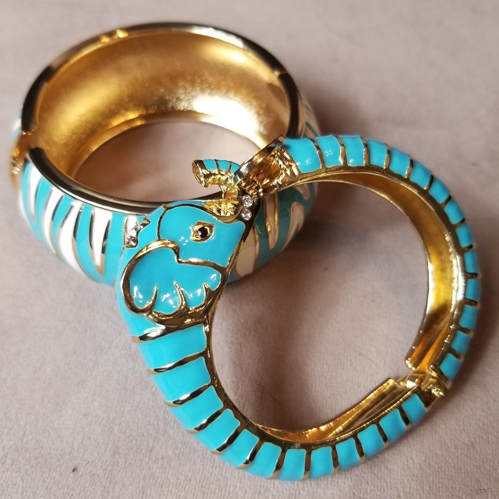 Elephant Head Bangle Stack